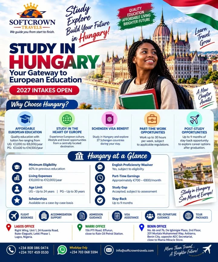 Softcrown Travels Hungary study campaign